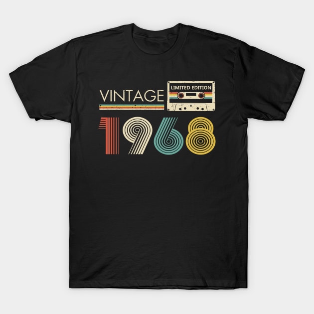 55th Birthday Vintage 1968 Limited Edition Cassette Tape T-Shirt by Ripke Jesus